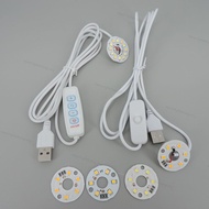 Warm white DC 5V 3W USB LED Lights 2835 chip single color Switch power cable Dimmable  MY11L3