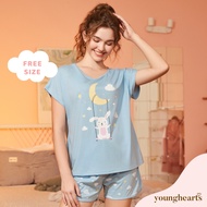 Young Hearts Young Curves Bunny On Moon Swing Sleep Set C01-S01257