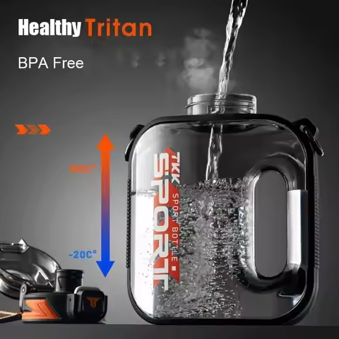 Big Capacity Sports Bottle New Tritan Water Kettle Drink Bottles Outdoor Fitness Space Cup GYM Kettl