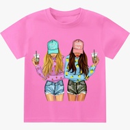 BESTIE T-SHIRT FOR KIDS WITH PICTURES OF TWO VIRAL GIRLS 1-12 YEARS
