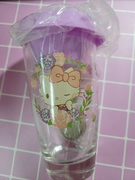 kitty三麗鷗盆栽+玻璃杯組附立體公仔攪拌棒