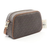 [Pre-owned] Michael Kors JET SET Small Shoulder Bag 32F5GJ6C5B252 Braun/Acorn PVC Coated Canvas Leat