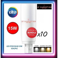 (10PCS) LED STICK BULB 15W G24 / PLC
