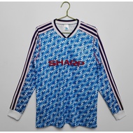 #M 90-92 Long Sleeve Retro Soccer Jersey Football