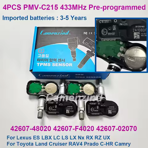 4Pcs TPMS 433MHz PMV-C215 42607-48020 42607-F4020 42607-02070 4260748020 for Lexus LS500h LX570 RX45