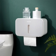 Ecoco Tissue Box Paper Roll Holder Paper Dispenser Wall Mounted Free Punch Bathroom Toilet Paper Sto