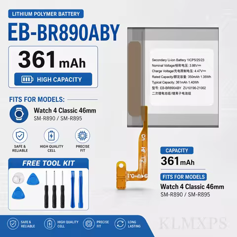 EB-BR800ABU EB-BR880ABY EB-BR890ABY Battery For Samsung Gear S4 Watch 4 40mm/42mm Watch 44mm/46mm Sm