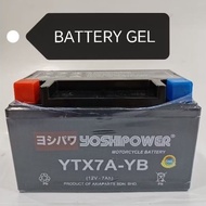 BATTERY SM SPORT 110R BATTERY YTX7A MAINTENANCE FREE BATERI MOTORSIKAL BATTERY GEL BATERI YTX7A BATT