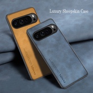 For Google Pixel 10 9 Pro XL 8 7 Pro 9A 8A 7A Sheepskin Leather Shockproof Silicone Case For Google 