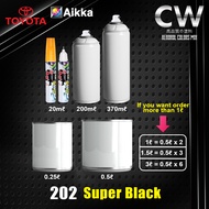 Super Black 202 Toyota  2K Paint Piano Black Aikka DIY Cat Motor Kereta Kaler Hitam Solid Bancuh