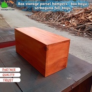 Stronge Hampers Box 50x22x22 cm Wooden Box Full Wood Multipurpose Box