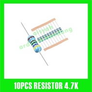 10X RESISTOR 4700OHM 4K7 4.7K 1/4W 1% METAL FILM