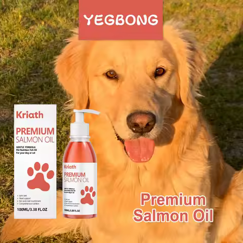 Pure Salmon Oil for Dogs Cats Omega Supplement Skin Coat Shiny Fur Joint Heart Immune Support Pet Fi