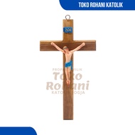 CATHOLIC WALL CROSS FIBER CORPUS 20 CM HANGING CROSS/ WALL CROSS DISPLAY/ CATHOLIC CROSS/