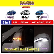 AXIA BEZZA MYVI Car Model Dragon Scale Side Mirror Smoke Led With Signal Running Indicator DRL Signa