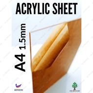 Acrylic Sheet Clear 1.5mm A4 / Acrylic Sheet / A4 Size