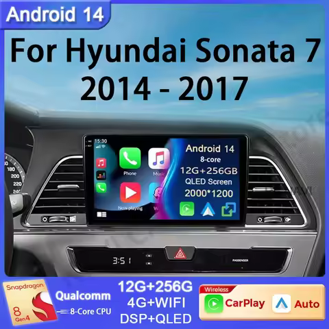 Android 14 For Hyundai Sonata 7 LF 2014 - 2017 Car Radio Video Navigation GPS No 2din BT Head Unit S