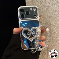 Mirror Casing With Strap For Realme N65 N63 N61 N55 N53 Note 80 70 70T 60 60X 50 Q5 Q5i Q3 Q3i Q2 5G