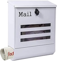 Mailbox Cast Aluminum Post Box with Newspaper Bucket Wall Mount Drop Box Creative Parcel Box External Locking Suggestion Box