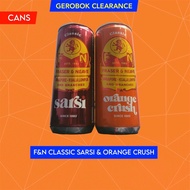 F&N Classic Sarsi & Orange Crush Limited Edition 240ml (With water in it)