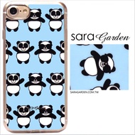 【Sara Garden】客製化 軟殼 蘋果 iphone7plus iphone8plus i7+ i8+ 手機殼 保護套 全包邊 掛繩孔 可愛墨鏡熊貓
