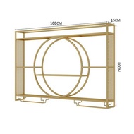 wine rack Wine Cabinet Household Wine Rack Bar Wall-Mounted Wine Rack Storage Wrought Iron Display Liquor Rack Wine Rack