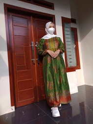 Baju Gamis Muslimat NU //semi sutra ijo tua