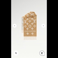 全新奶茶色LV羊毛圍巾
