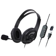 Wired USB Headset Computer Teaching Telephone Headset with Microphone Type-C Suitable for Zoom Skype