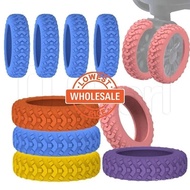 jw001[Wholesale] 1/4Pcs Silicone Luggage Wheel Covers - Silicone Suitcase Wheels Protector - Travel Trolley Box Casters Cover - Reduce Noise Non-slip Sleeve - Scratch Prevention