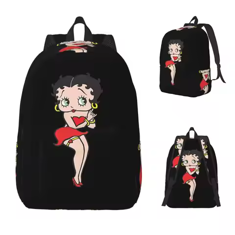 Betty Boop Backpack Daypack Large Capacity Boys Girls BookBag School Bag Shoulder Bags for Men Women
