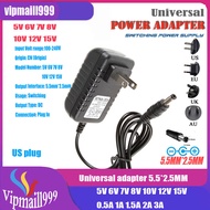 AC 110-240V DC 5V 6V 8V 9V 10V 12V 15V 0.5A 1A 2A 3A Universal Power Adapter Adapter Charger อะแดปเตอร์ Eu Us สำหรับแถบไฟ LED