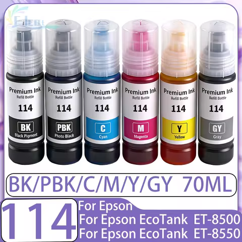 For Epson 114 Ink T114 Ink Dye Ink Compatible For Epson T114 114 Ink For Epson Ecotank ET-8500 ET-85