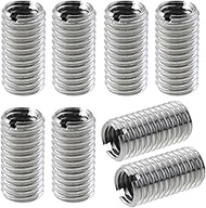 LUORNG 8PCS Thread Adaptor Sleeve Reducer Nuts M10x1.5 Male to M8x1.25 Female Repair Insert Nut Scre