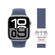 【官方款】適用蘋果手錶錶帶iwatchS10硅膠s9iwatch789手錶帶-黑色標準款 38/40/41mm