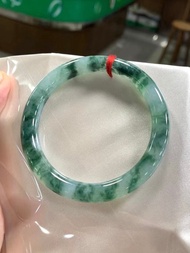 冰種翡翠天然翡翠玉鐲 A玉手鐲 玉鈪 • 冰種飄花翡翠圓鐲