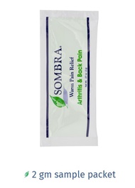 Sombra Warm Therapy Pain Relieving Gel Samples 2gram, Alcohol-free, Non-greasy, Non-staining Formula