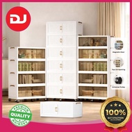 【SHIPPING PROMO】【DJ 2026】50-90cm Foldable 2-Door Storage Cabinet with Wheels Rak Kabinet LipatBeroda