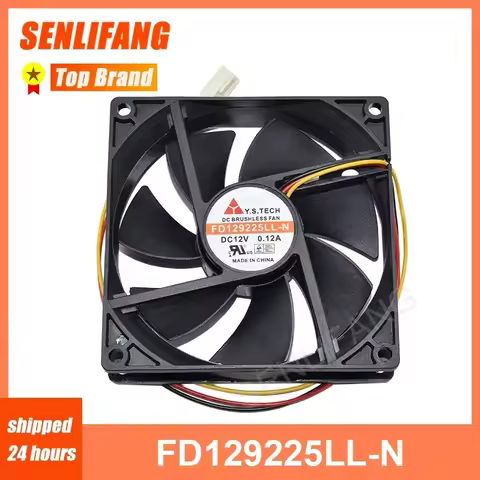 NEW For Y.S TECH FD129225LL-N DC 12V 0.12A 90x90x25mm 3-Wire Server Cooling Fan