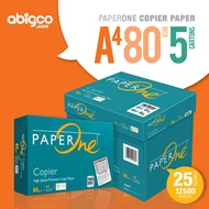 [Abigco] Paper One A4 Paper 80gsm | 25 x 500sheets | 5 cartons |