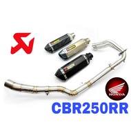 Exhaust HONDA CBR250RR Ekzos Tabung Power Boom MOTOR Muffler Akrapovic Long Full System Stainless St