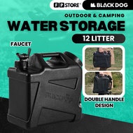 BLACKDOG 12-L Water Container Tank Camping Hitam Gear Glamping Portable Bucket Tong Air water jug