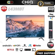 CHiQ 43” Android TV Metal Full Screen FHD/Google Assistant/Voice Control/HDR /Dolby Audio/Android Sm