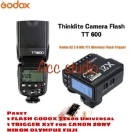 GODOX TT600 + TRIGGER GODOX X1T-F / PAKET FLASH GODOX TT600 FOR FUJI