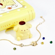 【客製化禮物】PomPomPurin 系列-布丁狗小心願誕生石純銀手鍊