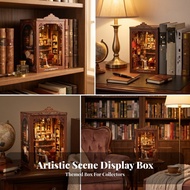 Miniature Library Book Nook Fiberboard Book Nook Kit Bookshelf Insert Decorative