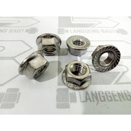 M8 Stainless Steel Flange Nut / Stainless Steel Tread Nut Bolt 12