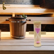 [kokiya] 15 Minute Sauna Hourglass, Wooden Sand Timer, Sturdy Accessory, Rotating Clock