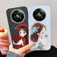 YBD Phone Case For Realme 12 5G Realme 12X 5G Realme 13 5G F29 Pro 5G Cute girl in red clothes holdi