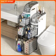 Salvo Bathroom Narrow Storage Cabinet Movable Slim Drawer Cabinet Free Installation Gap Storage Rack